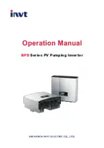 INVT BPD Series Operation Manual предпросмотр