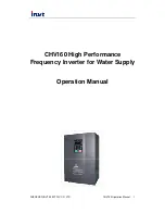 INVT CHV160 Operation Manuals preview