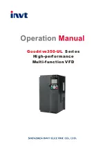 INVT GD350-004G-2-UL Operation Manual preview