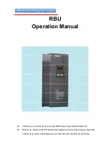 INVT RBU Series Operation Manual preview