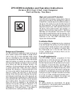 Preview for 1 page of iO HVAC Controls ZP3-HCMS Installation And Operation Instructions