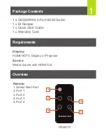 Предварительный просмотр 2 страницы IOGear GHDSW4K4 Q1326 Quick Start Manual