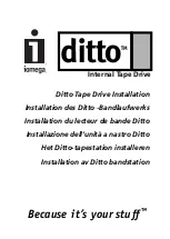 Iomega Ditto Tape Drive Installation Manual preview