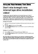 Preview for 4 page of Iomega Ditto Tape Drive Installation Manual