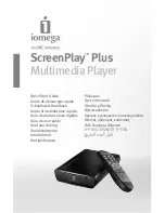 Preview for 1 page of Iomega ScreenPlay Plus Quick Start Manual