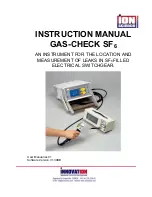 Preview for 1 page of ion science GAS-CHECK SF6 Instruction Manual