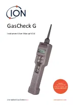 Preview for 1 page of ion science GasCheck G 1 Instrument User Manual