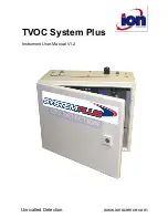 Preview for 1 page of ion science TVOC System Plus User Manual