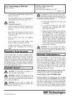 Preview for 2 page of Ion Technologies Sumpro Operation Manual