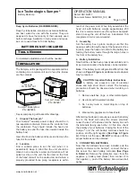 Preview for 3 page of Ion Technologies Sumpro Operation Manual