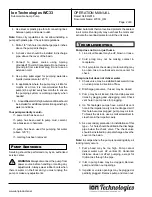 Предварительный просмотр 2 страницы Ion Technologies WC33 Operation Manual