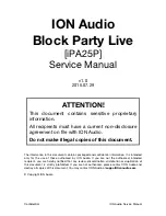 Предварительный просмотр 1 страницы ION Block Party Live Service Manual