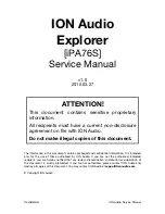 ION Explorer Bluetooth Service Manual preview