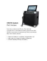 ION PA System Port Campus Quick Start Manual preview