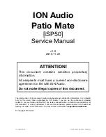 Предварительный просмотр 1 страницы ION patio mate Service Manual