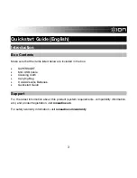 Preview for 3 page of ION SUPERSIGHT Quick Start Manual