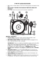 Preview for 2 page of ION USB Turntable Quick Start Owner'S Manual