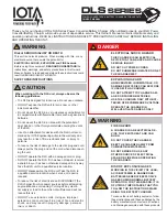 Предварительный просмотр 1 страницы IOTA DLS-54V-13A Owner'S Manual