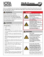 Preview for 1 page of IOTA DLS-X Series Owner'S Manual