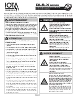 Preview for 5 page of IOTA DLS-X Series Owner'S Manual