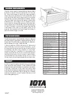 Preview for 4 page of IOTA ILC-3045 Series Owner'S Manual