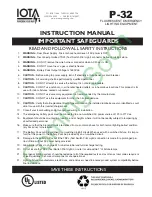 Предварительный просмотр 1 страницы IOTA P-32 Instruction Manual