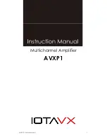 Предварительный просмотр 1 страницы IOTAVX AVXP1 Instruction Manual