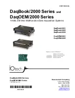 Preview for 1 page of IOtech DaqBook/2000 Series User Manual