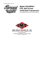 IOWA MOLD TOOLING Diamond Air 80 PTO Manual preview