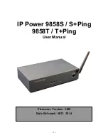 IP Power 9858S S+Ping User Manual preview