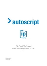 Preview for 1 page of IP autoscript WinPlus-IP Installation & Operation Manual