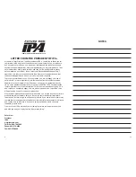 Preview for 2 page of iPA 9046F Operator'S Manual