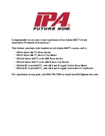 Preview for 2 page of iPA Alpha MUTT 5700 Manual