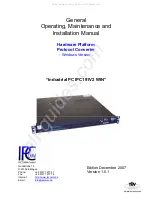 Preview for 1 page of IPCOMM IPC191V2 WIN General Operating, Maintenance, And Installation Manual