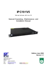 Предварительный просмотр 1 страницы IPCOMM IPC191V5 General Operating, Maintenance, And Installation Manual