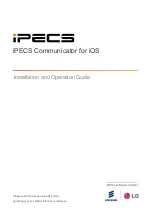 iPECS Communicator for iOS Installation And Operation Manual preview