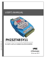 Предварительный просмотр 1 страницы IPEX PH232T485Y11 User Manual