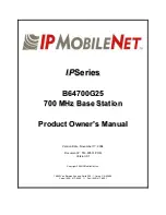 Предварительный просмотр 1 страницы IPMobileNet B64700G25 Product Owners Manual