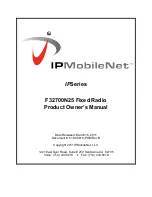 IPMobileNet F32700N25 Product Owners Manual предпросмотр