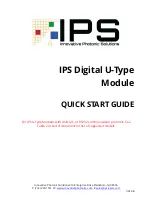 IPS I0633SU0020PA-USB Quick Start Manual preview