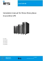 Preview for 1 page of IPS TS33-ON Series Installation Manual