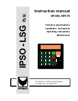 IPSO HF455 Instruction Manual preview