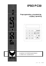 IPSO PC30 Re)Programming Manual предпросмотр