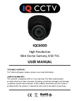 Preview for 1 page of IQ CCTV IQC600D User Manual