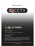 Preview for 10 page of IQ CCTV IQC960V-K User Manual