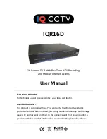 Preview for 1 page of IQ CCTV IQR16D User Manual