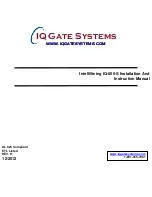 IQ Gate Systems IntelliSwing IQ-500-S Installation And Instruction Manual preview