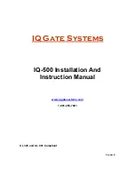 IQ Gate Systems IQ-500 Installation And Instruction Manual preview