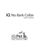 iQ Pet No Bark Collar Owner'S Manual preview