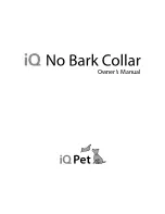 Preview for 1 page of iQ Pet no bark Owner'S Manual